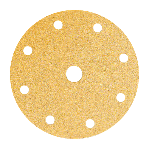 Фото товара "GOLD Шлифовальный бумажный диск, специальный оксид алюминия, 9 отверстий, 150 мм, Р180"