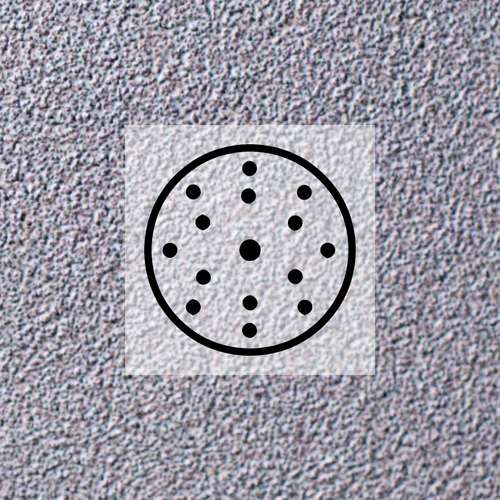 Фото товара "Q.SILVER Шлифовальный диск, латексная бумага, оксид алюминия, 150 мм, 15 отверстий, Р120"