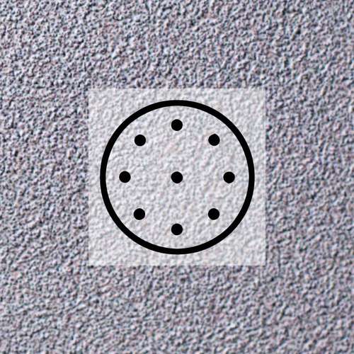 Фото товара "Q.SILVER Шлифовальный диск, латексная бумага, оксид алюминия, 150 мм, 9 отверстий, Р100"