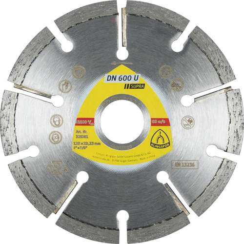 Фото товара "DN600U Алмазный диск по цементн.стяжке и газобетону, ø 125х6х22,23 мм, - 1 шт/уп. DT/SUPRA/DN600U/S/125X6X22,23/10S/7"